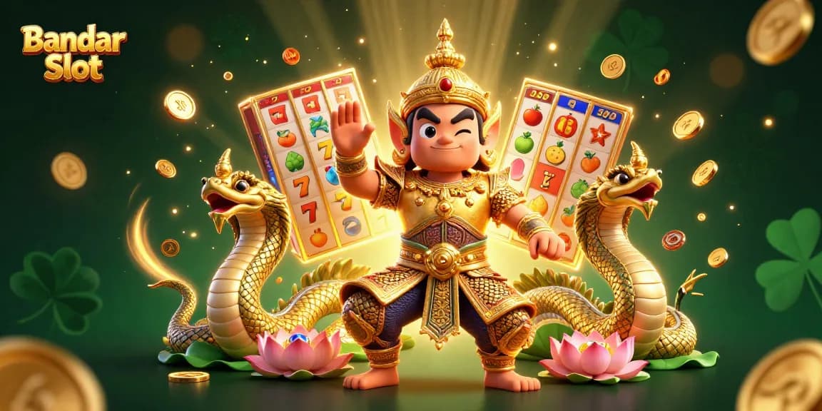 Play in Bandar Slot with the golden guardian and Naga companions for high jackpots and vibrant fun.
