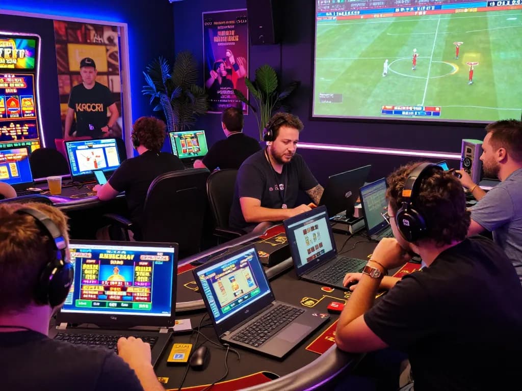 Engaged players enjoying RR99 online games at https://ledaonline.in.net/ in a vibrant gaming atmosphere