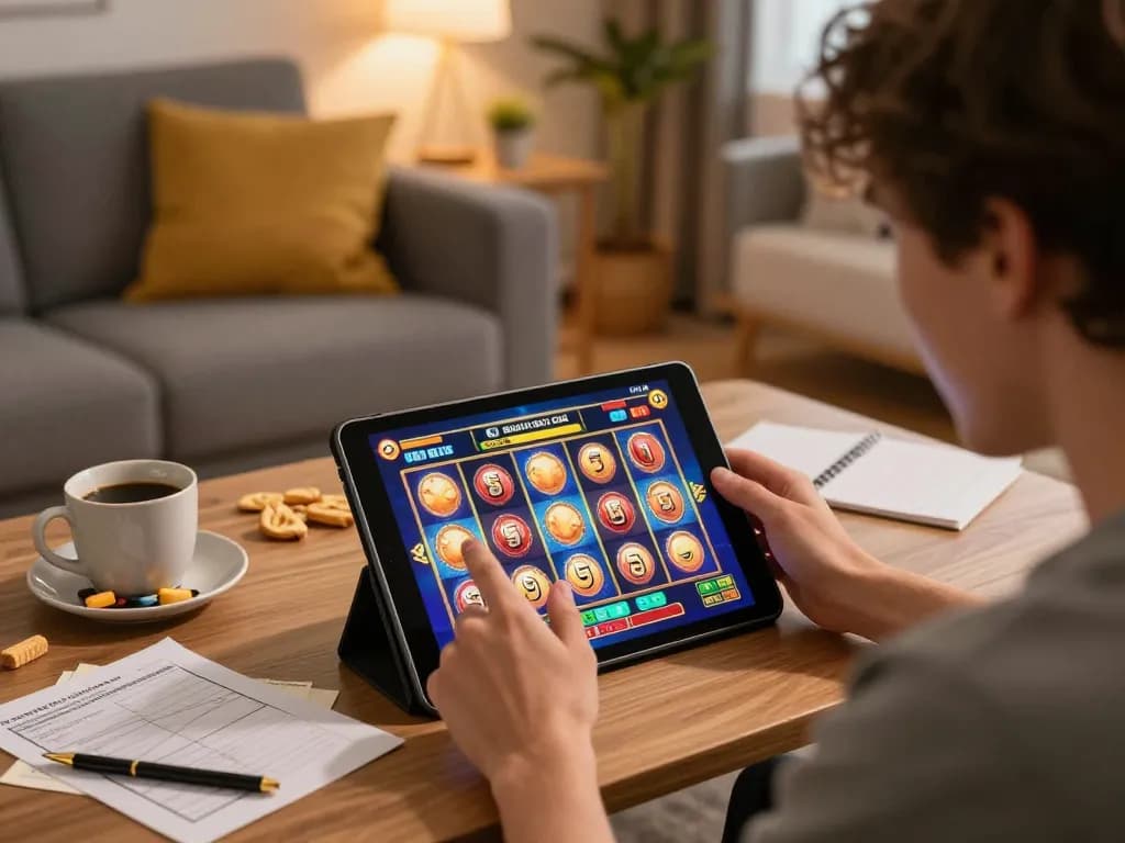 fly88 player enjoying online gaming experience at home with vibrant visuals