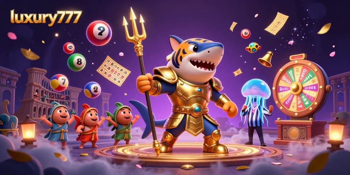 Experience thrilling gameplay with luxury777 in a vibrant 3D underwater colosseum scene.
