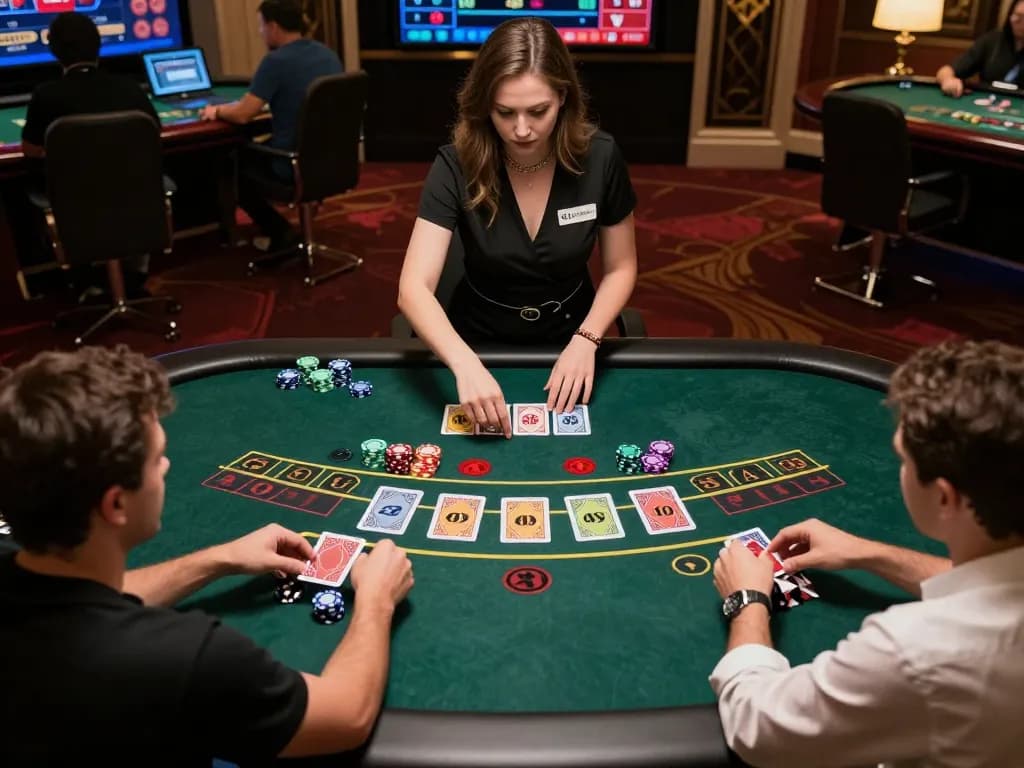 Players enjoying a strategic game of baccarat on sepuhplay's online platform with a digital interface