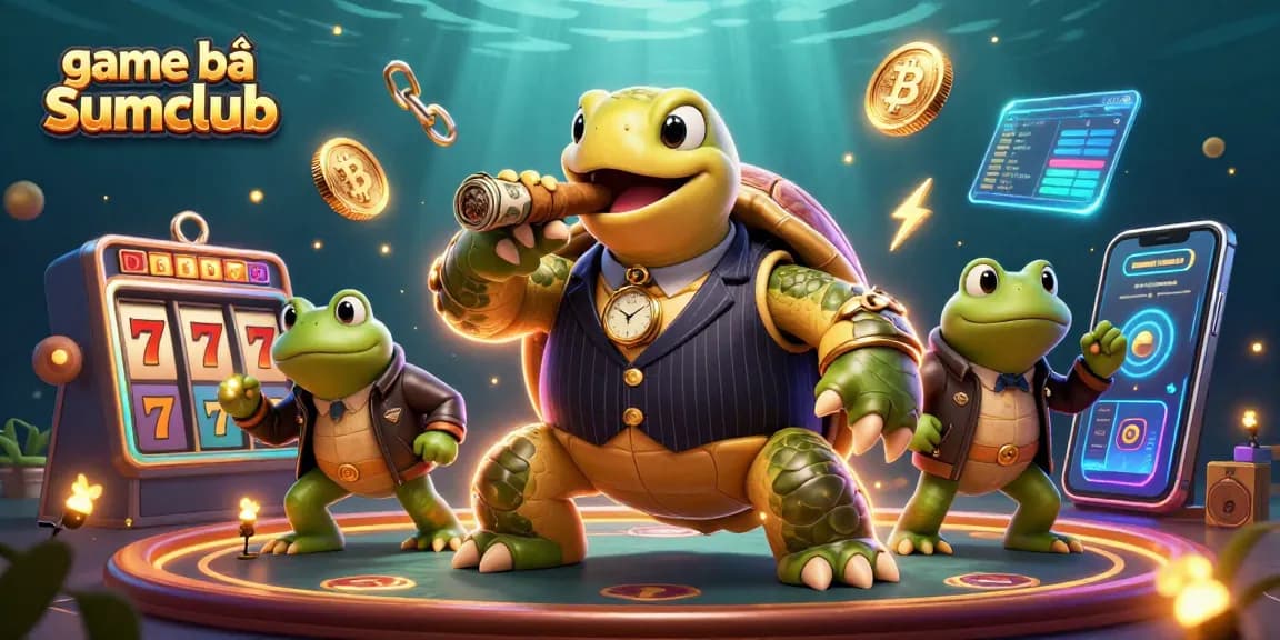 Engage with game bài Sumclub as the snapping turtle wielding a cigar and flanked by bullfrogs brings excitement to the casino scene.