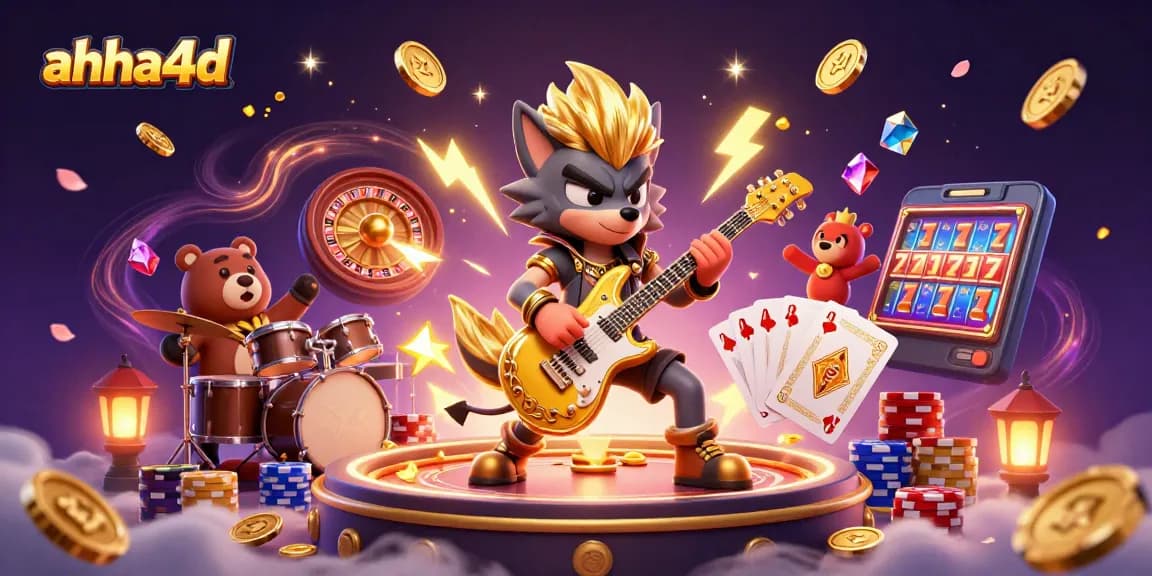 Experience the thrill of ahha4d with lively characters enjoying a dynamic casino scene.