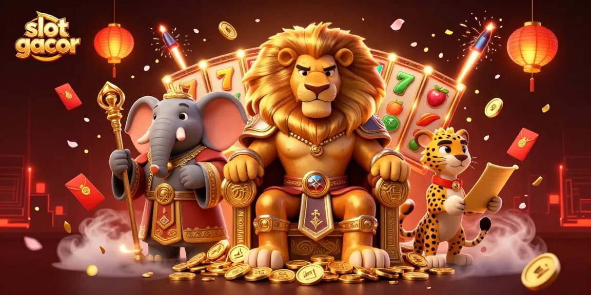 Menangkan slot gacor hari ini dengan karakter unik dalam ilustrasi kasino yang bersemangat.