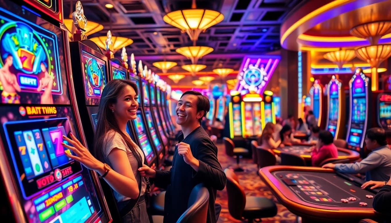 Experience the thrill of jackpot opportunities in nổ hũ xn88 slot games at a luxurious casino.