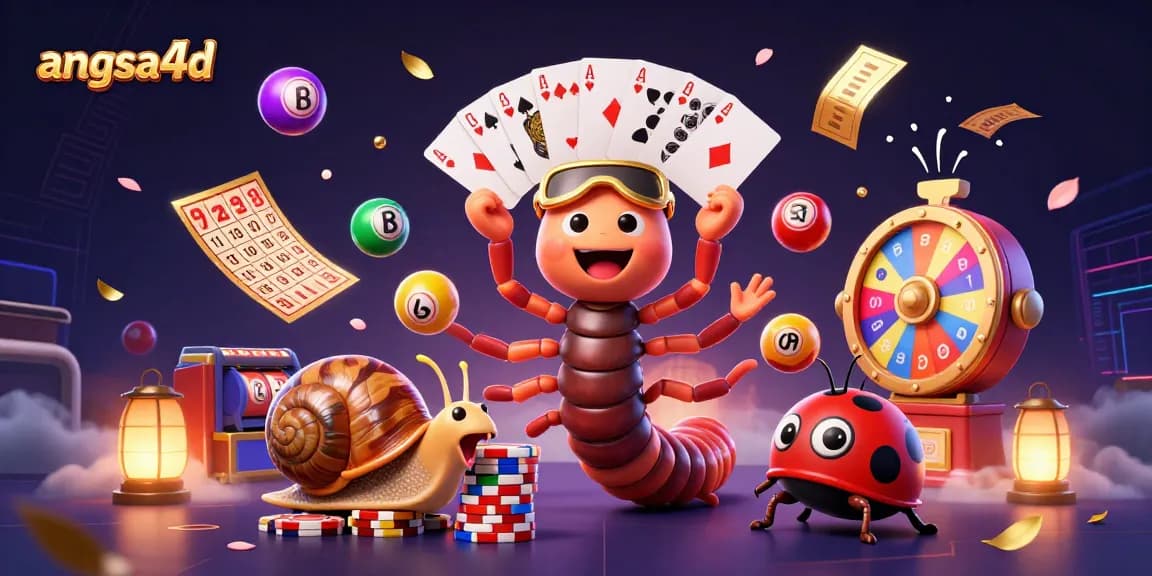 Join the excitement at angsa4d, where a vibrant millipede dealer and snail high-roller engage in thrilling gameplay.