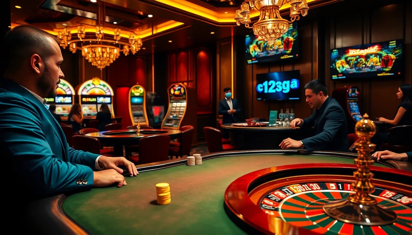 Experience thrilling poker excitement at 123ga ink with vibrant casino atmosphere.