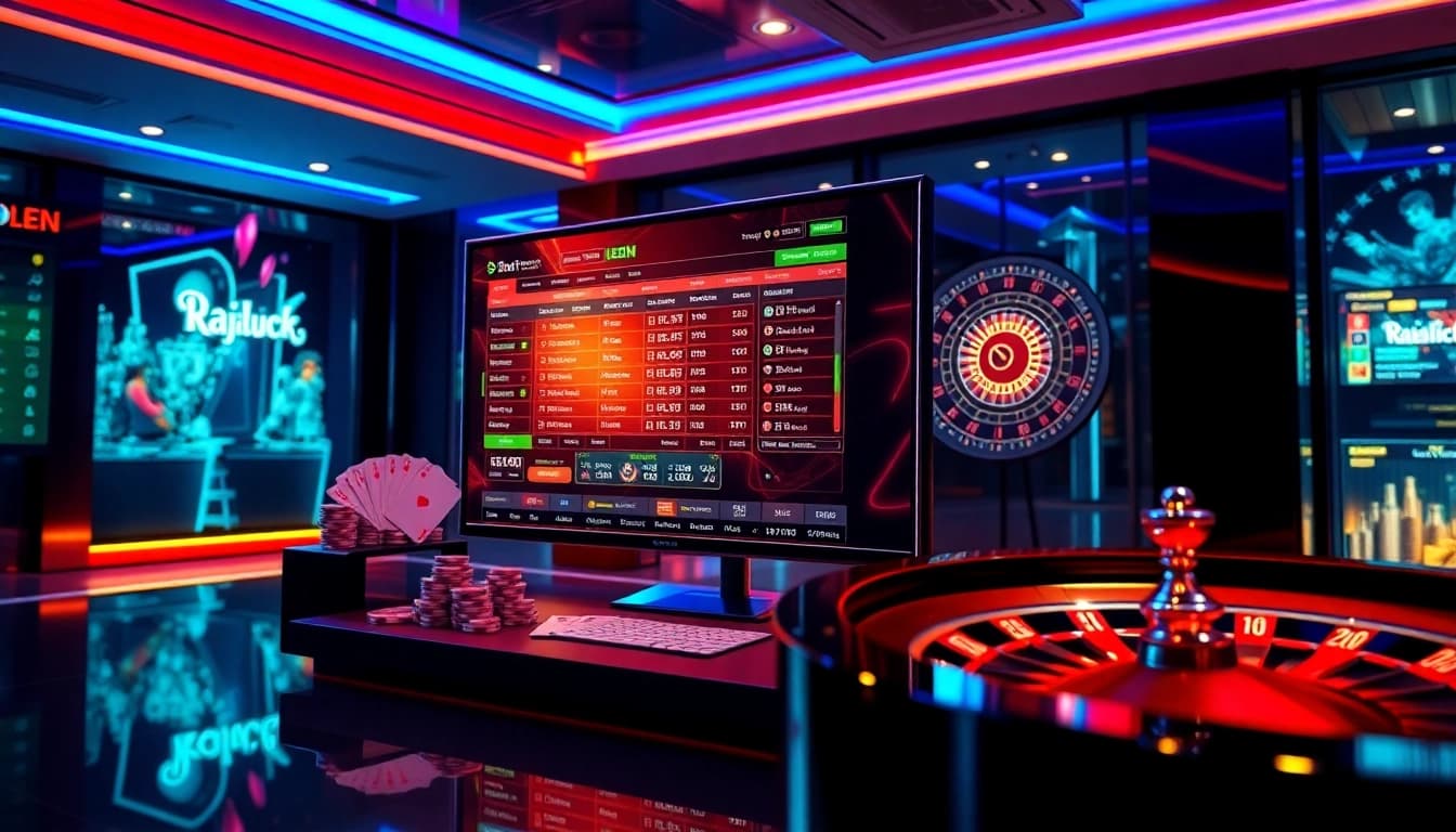 Experience the thrill of Rajaluck Login on a modern online casino interface with vibrant games and seamless navigation.