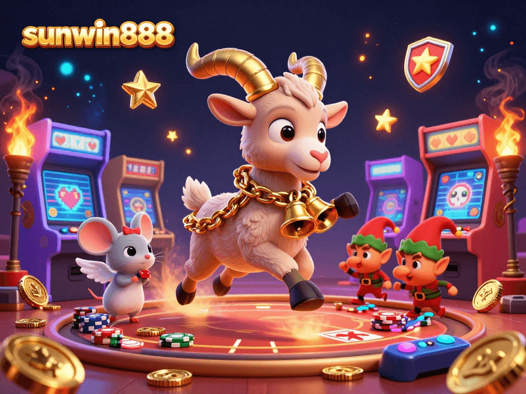 Experience thrill at sunwin888 with vibrant 3D characters engaging in exciting casino activities.