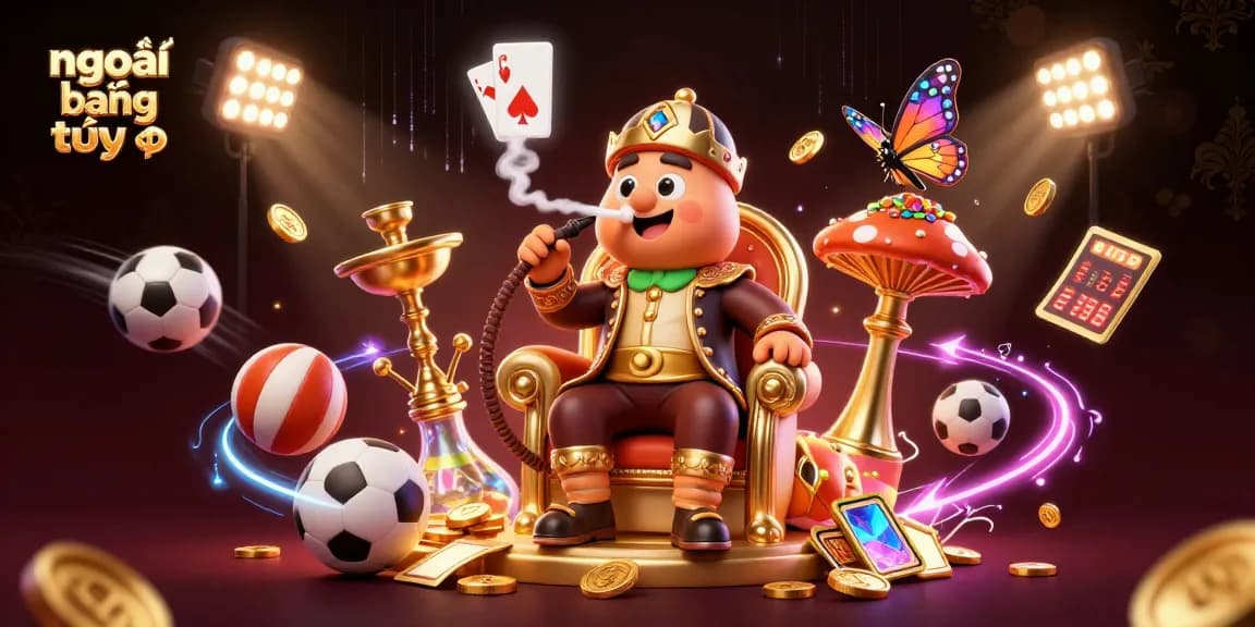 Experience ngoại hạng anh trực tiếp with dynamic sports elements and immersive betting visuals in this colorful illustration.