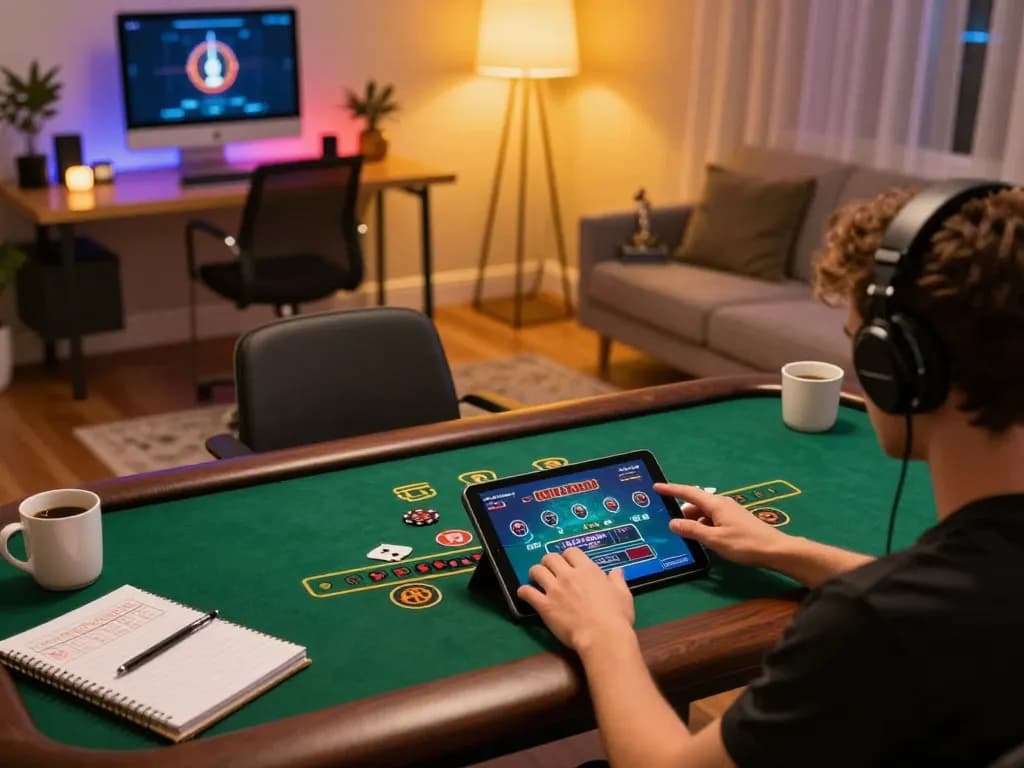 Engaging in live dealer blackjack on a tablet while using ligasedayu for online gaming strategies