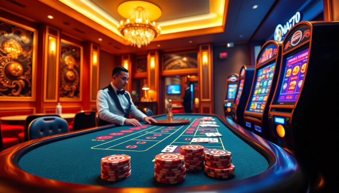 NA777 offers an immersive online casino experience with professional dealers at engaging table games.