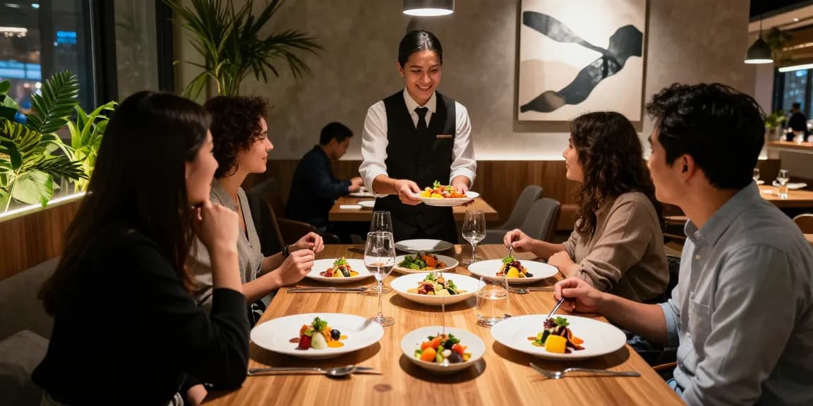 Sydney303 Login at a modern restaurant with friends enjoying vibrant dishes