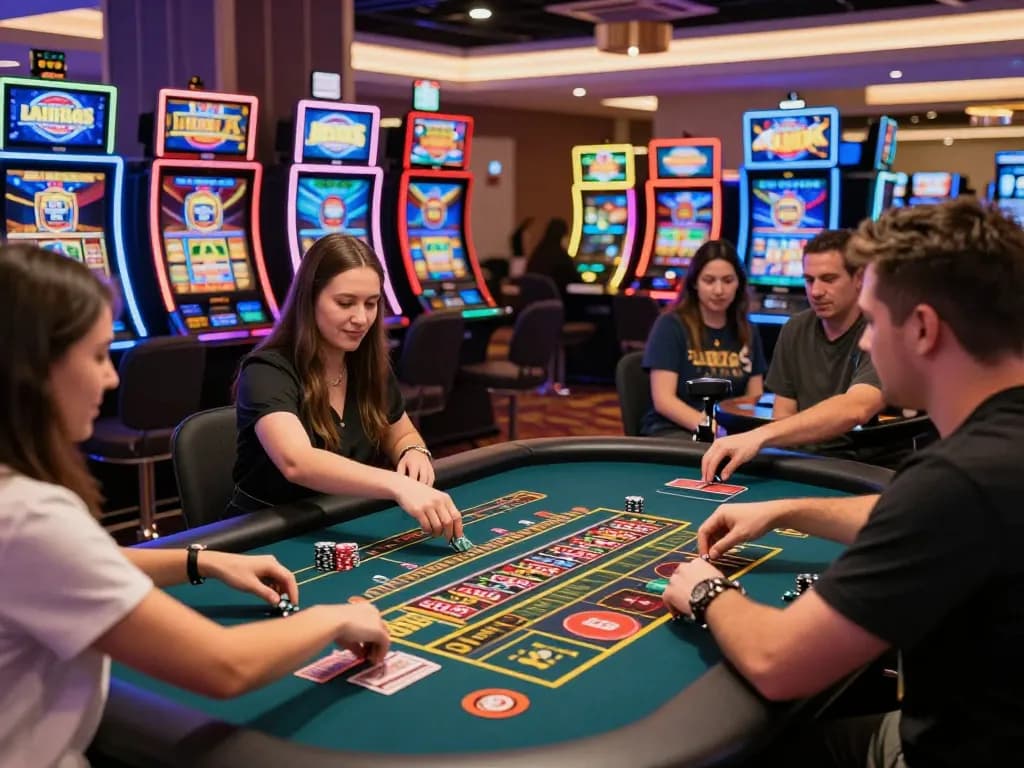Engaging gaming atmosphere at https://luck8g.net showcasing players enjoying casino games.
