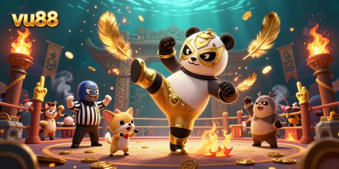 Experience thrilling gaming at vu88 with vibrant characters in an exciting online casino atmosphere.