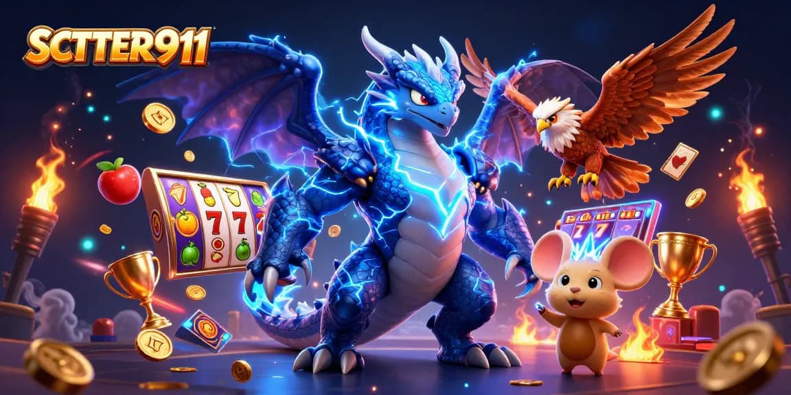 Engage with SCATTER911's exciting gaming world through captivating slot machines and vibrant characters.