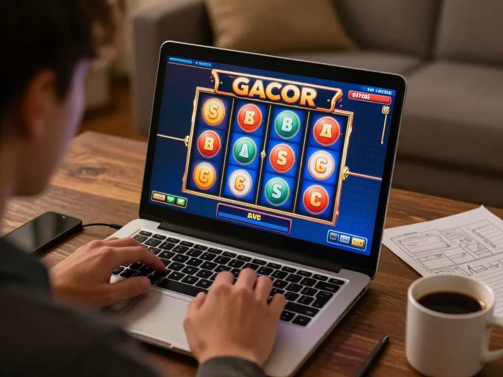 Experience the thrill of slot gacor spins during an online gaming session.