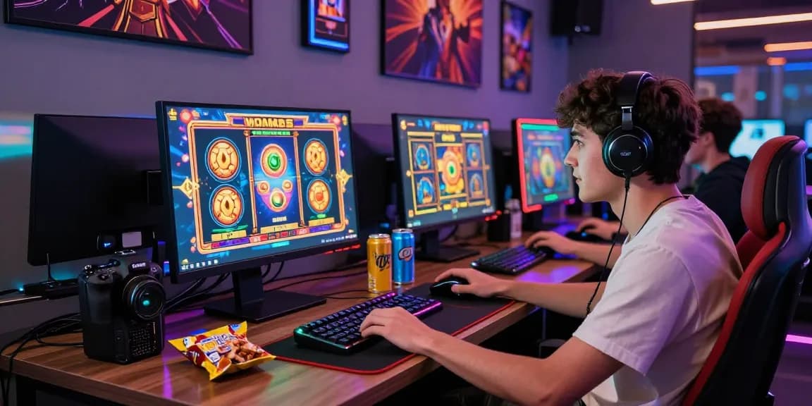 Exciting online gaming experience at HARGATOTO with vibrant graphics and engaging player setup.