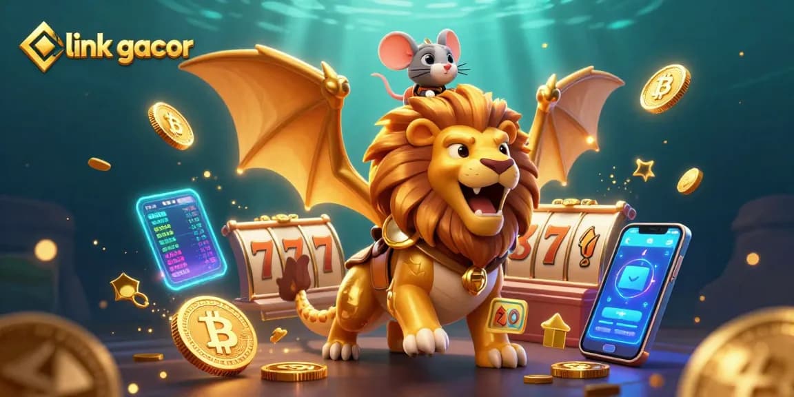 Play exciting games with link gacor as a 3D chimera creature and a mouse jockey dominate a glamorous casino atmosphere.