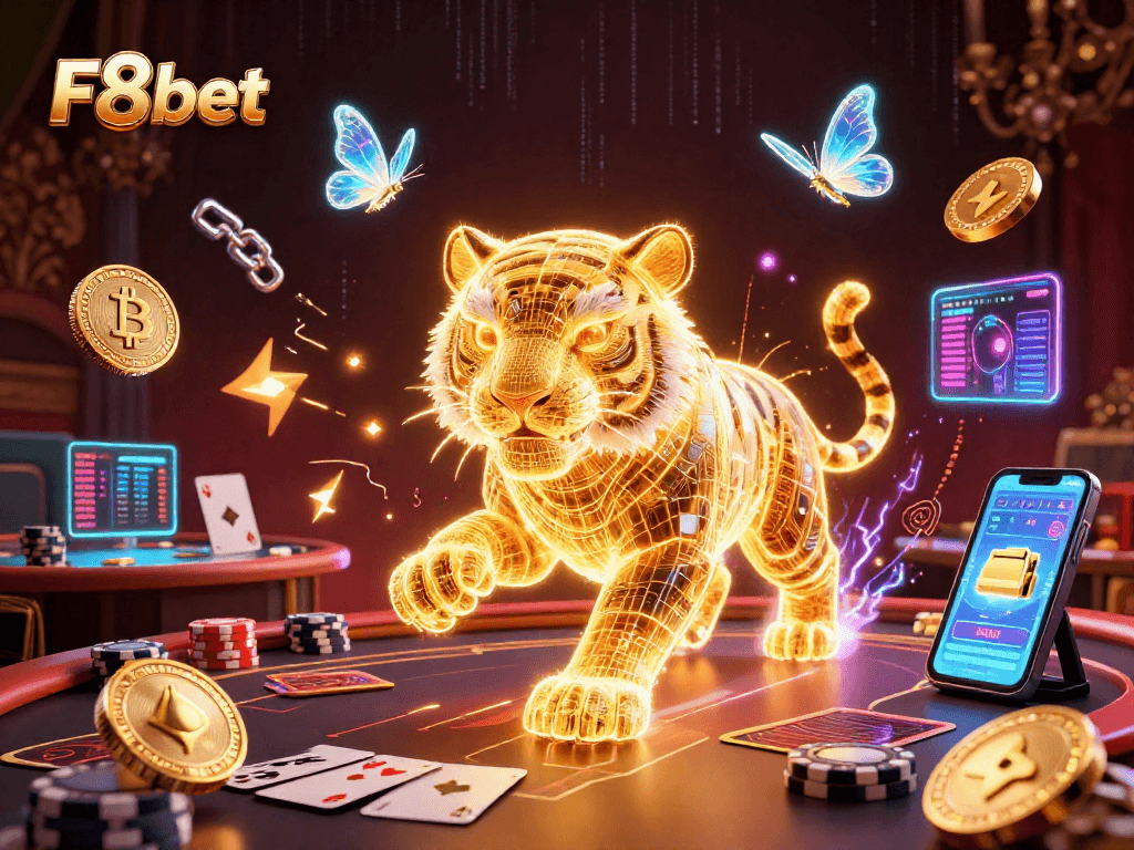 Experience thrilling poker action at F8bet with an electrifying digital casino scene.