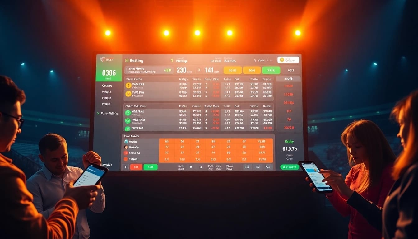 Live sports betting interface displaying kèo nhà cái with dynamic odds and statistics.