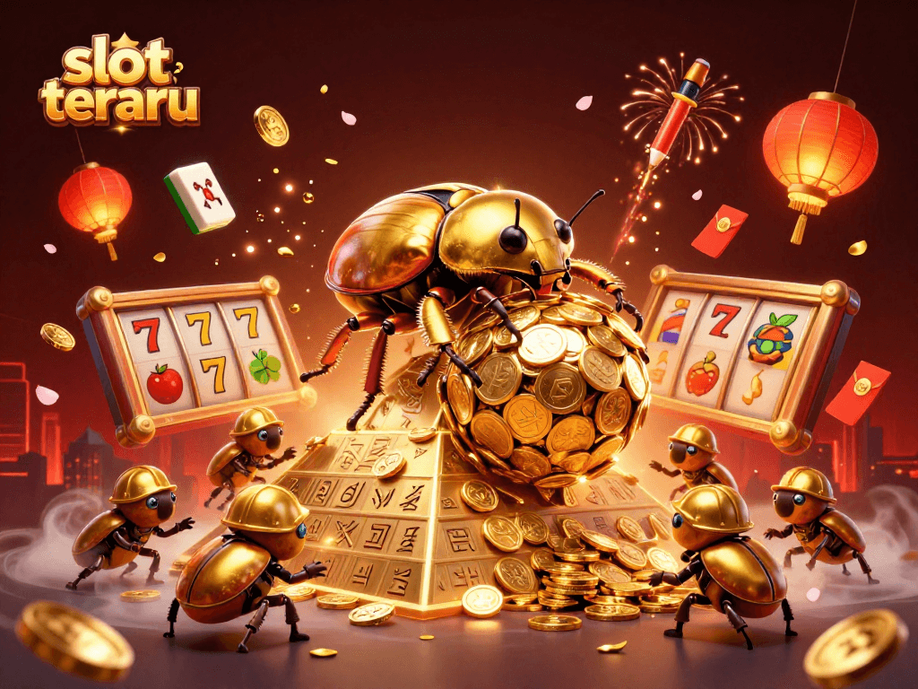 Experience thrilling casino action at slot terbaru with massive golden beetles and jackpot features.