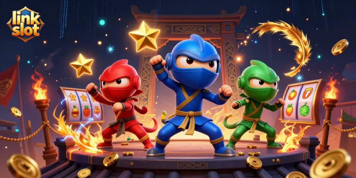 Melihat aksi tim ninja chameleon beraksi dalam slot online link slot yang seru dan berwarna.