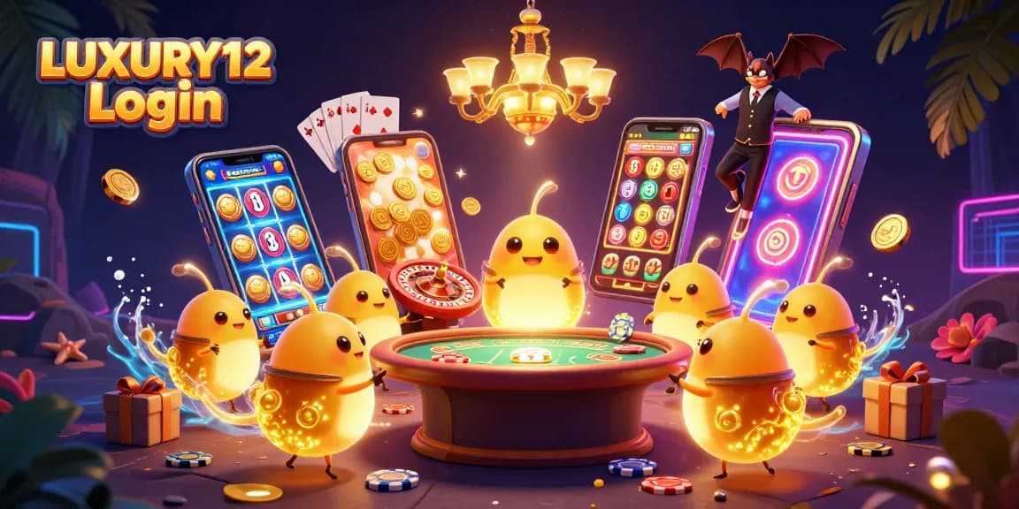 LUXURY12 Login unlocks thrilling slot games while glowing glowworms animate the cave casino
