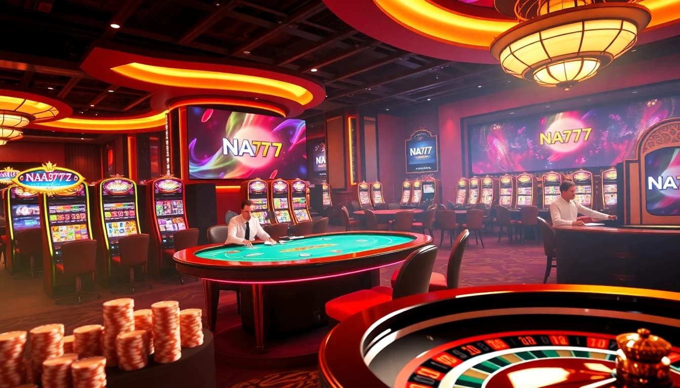Experience the thrill of NA777 with lively casino games, professional dealers, and vibrant slot machines.