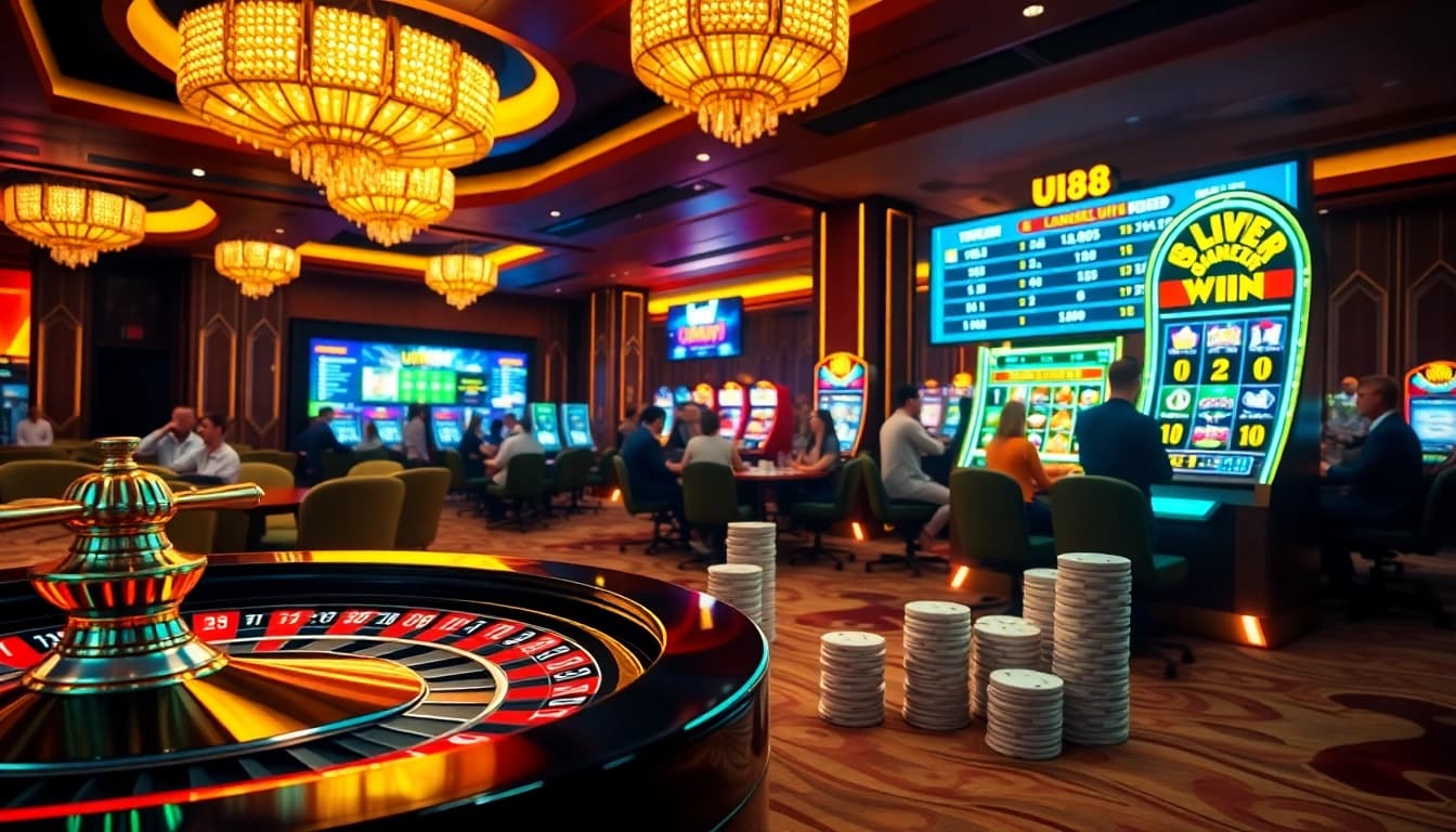 Play exciting games at UU88 with vibrant casino visuals and engaging betting scenes.