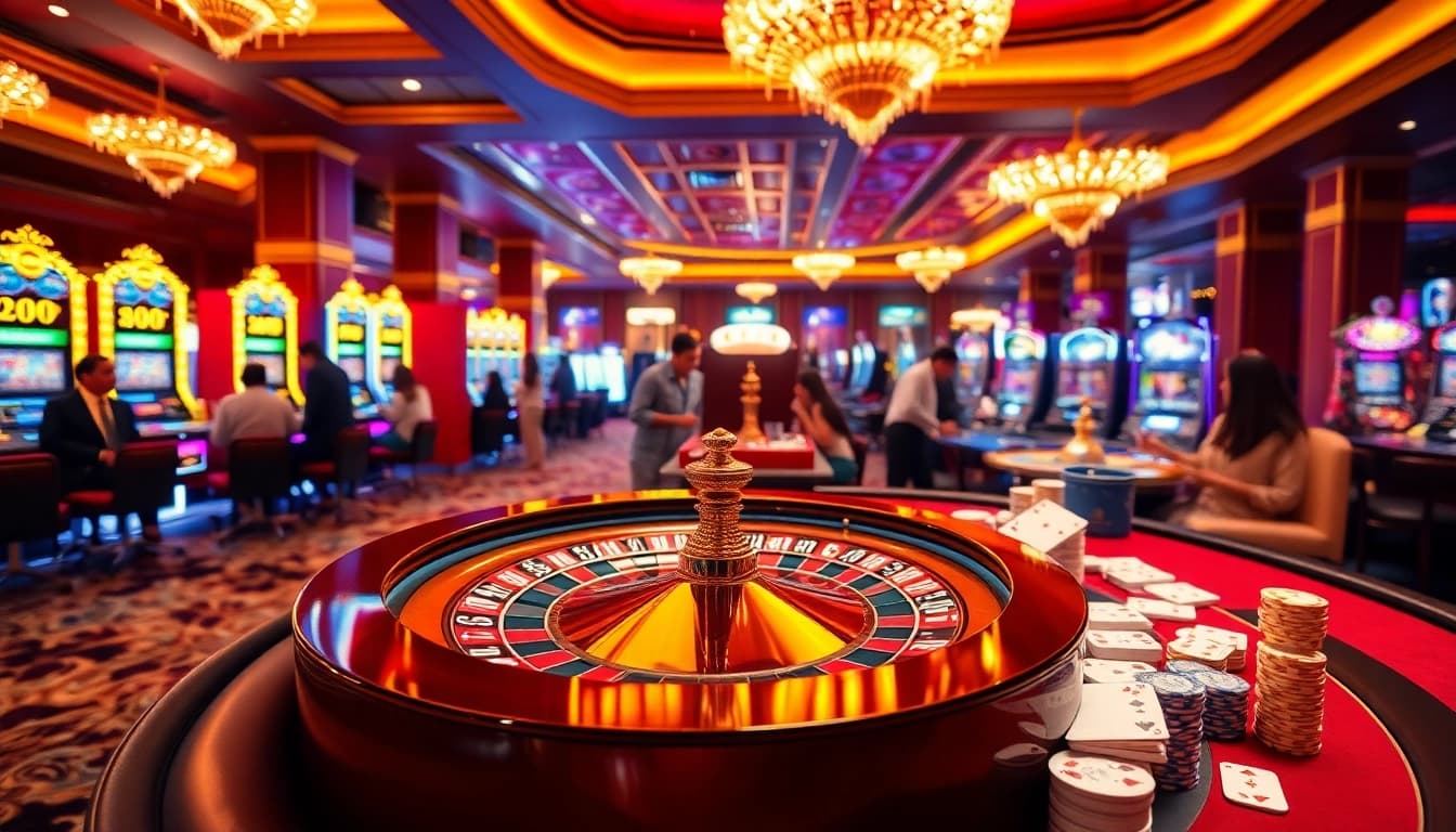 Experience thrilling betting games at Trang chủ 888new with vibrant casino tables and exciting activities.