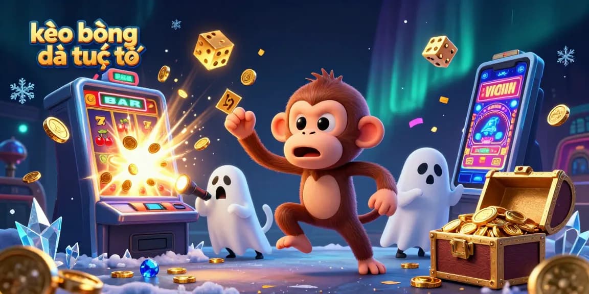 Experience thrilling kèo bóng đá trực tuyến action with vibrant gaming elements in this captivating illustration.