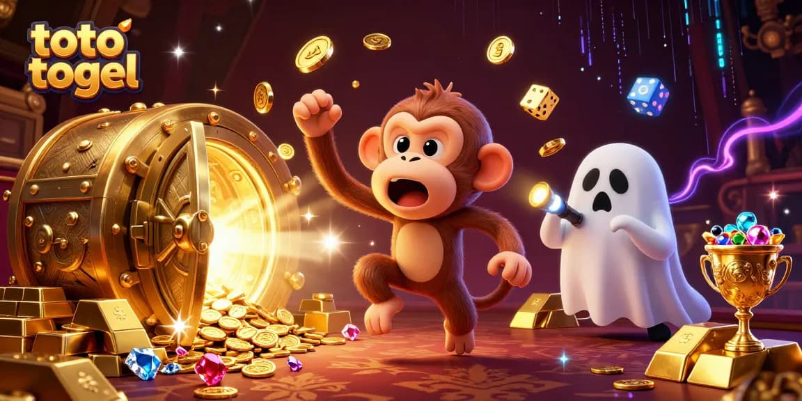 Experience thrilling toto togel excitement with magical characters in this vibrant 3D casino scene.