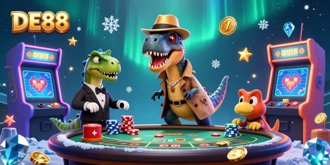 Engage with the thrilling DE88 experience at a blackjack table featuring entertaining 3D characters.