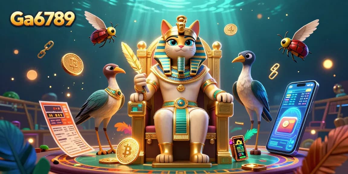 Experience the thrill of betting on Ga6789 with vivid cockfighting scenes and dynamic crypto elements.