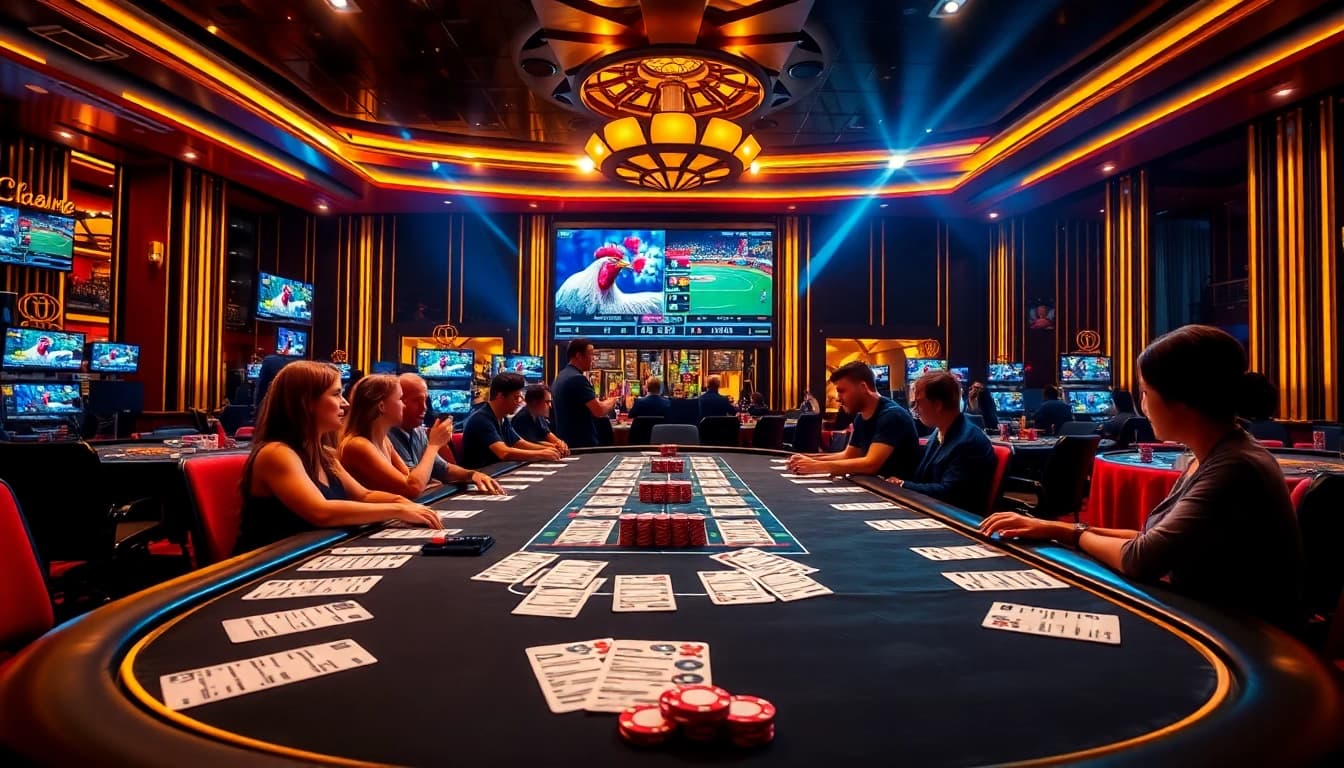 Experience the excitement of live betting at https://bj88daga.dev/ with a vibrant casino scene showcasing the action.