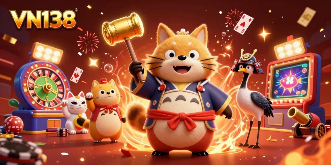 Engage in exciting games at VN138, featuring dynamic characters and vibrant gambling elements.