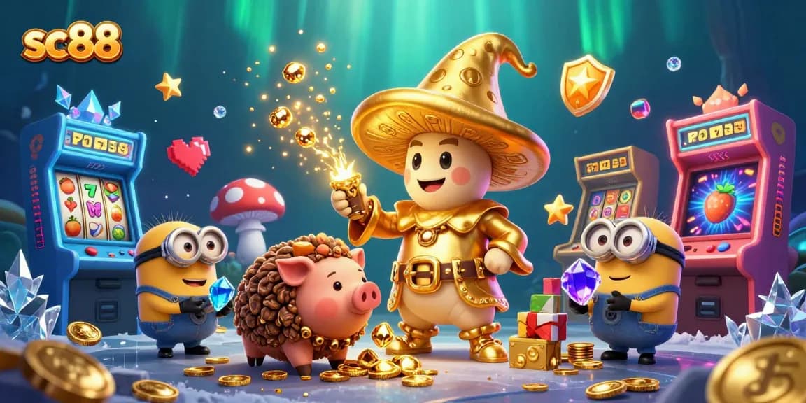 Play thrilling slots at sc88 with golden mushroom wizard and treasure-hunting truffle pig.
