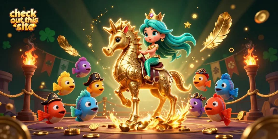 Check out this site for a vibrant, captivating casino-themed illustration featuring a mermaid princess.