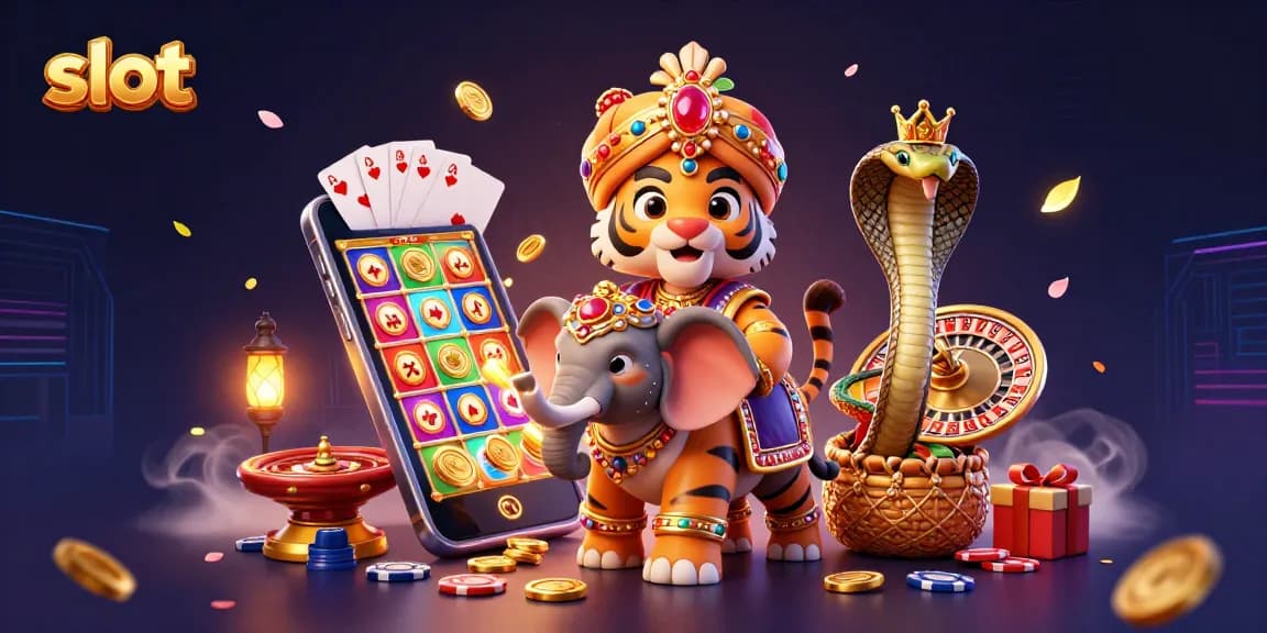 Spin the slot reels in action with a vibrant scene featuring a royal maharaja and lucky elements.