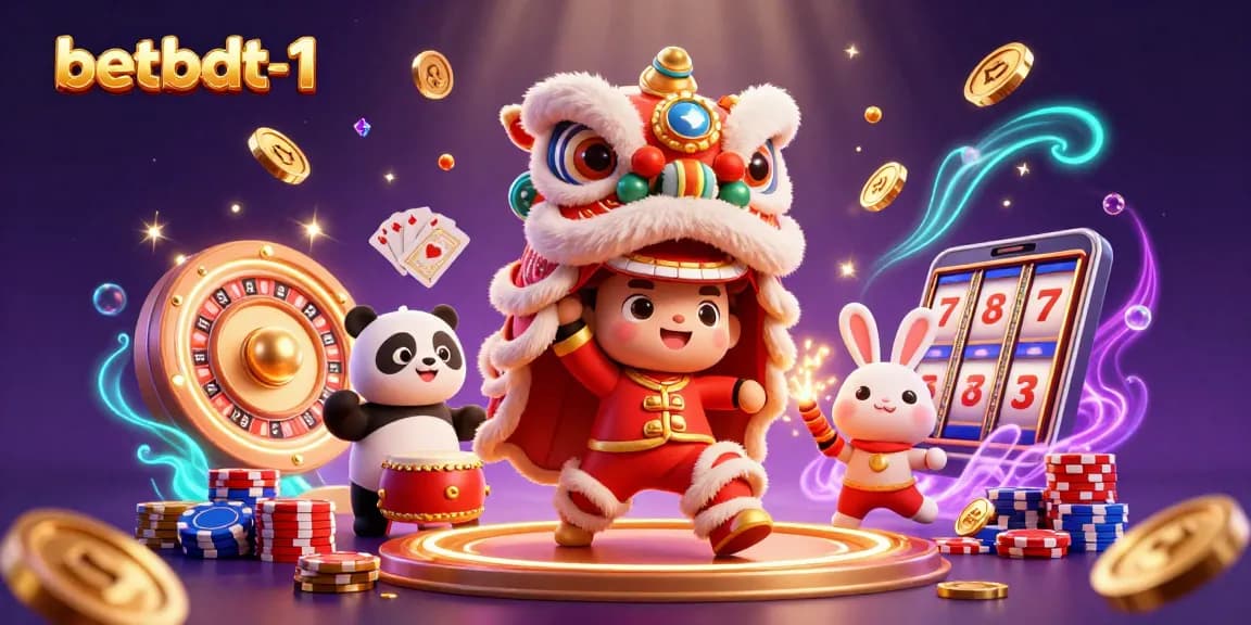 Win big with betbdt-1 in this lively casino scene filled with coins and gaming elements.