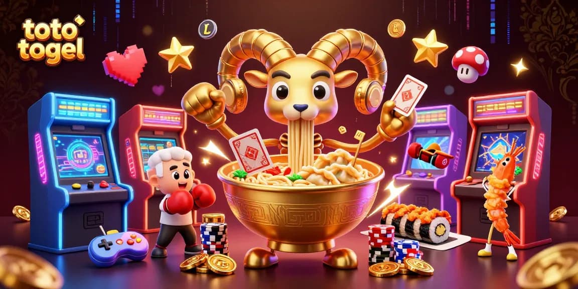 Engage in thrilling toto togel action with a vibrant 3D casino illustration featuring dynamic characters.