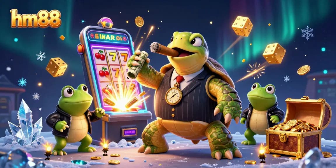 Spin and win on hm88's vibrant online casino platform, featuring dynamic slot machine visuals.