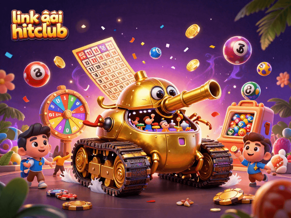 Experience exciting wins with link vào hitclub as colorful lottery elements surround a golden beetle casino.