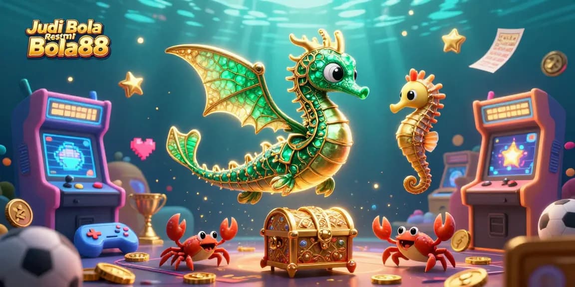 Bet on Judi Bola Resmi Bola88 with an exciting view of underwater sports betting elements.