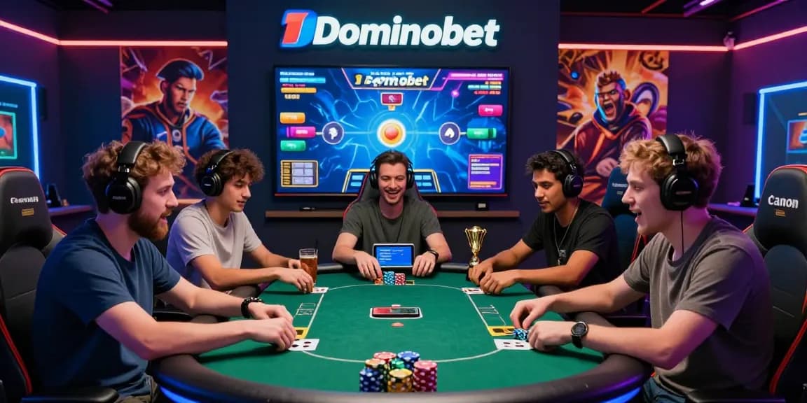 Exciting online poker game on Situs Resmi Dominobet with friends, showcasing vibrant graphics and thrilling atmosphere.