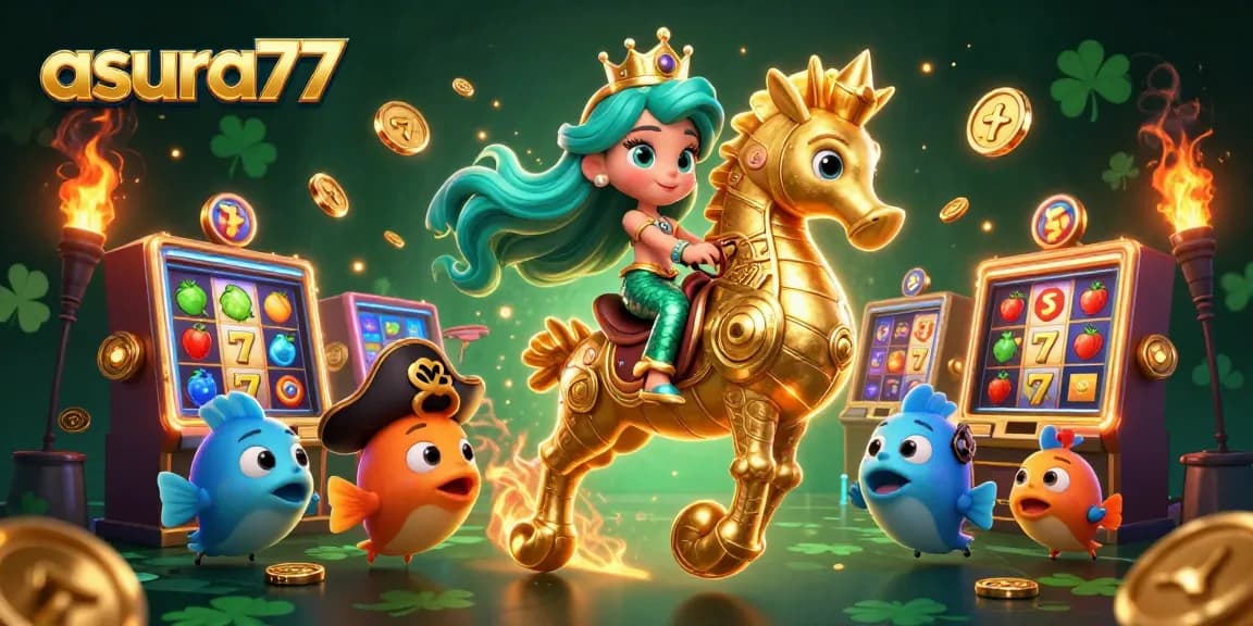 Spin and win with asura77's exciting casino slot adventure featuring lively characters and captivating graphics.