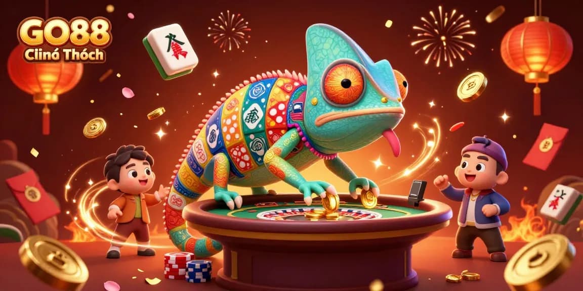 Experience GO88 Chính Thức with a vibrant scene of casino gaming and celebration.