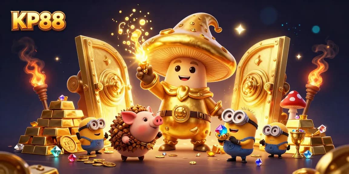 Experience thrilling wins with KP88's enchanting casino world, featuring gold and treasures galore.