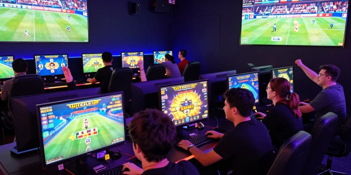 Exciting gaming scene at HITCLUB with players enjoying thrilling online casino games.
